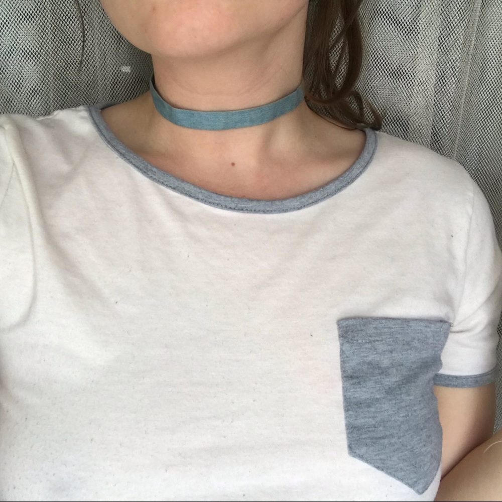Trendy Denim Choker